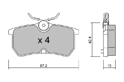 Комплект тормозных колодок (AISIN: BPFO-2004)